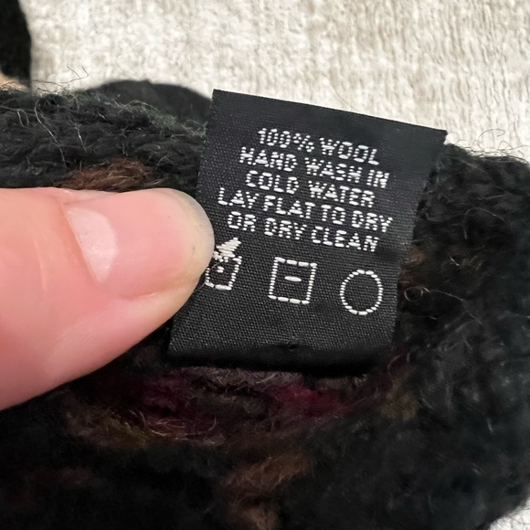 Newari Handcrafted In Nepal For Icelandic Design Wool Knit Mittens Gloves - Picture 5 of 5